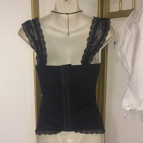 Spirit Halloween Black Lace Corset Top - Picture 8 of 10